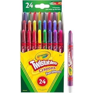 Crayola Twistables Crayons for Kids (24ct) No Sharpen Toddler Coloring Supplies